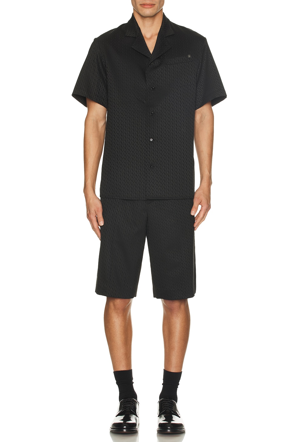 Image 1 of Helmut Lang Modest Short Sleeve Shirt in Black