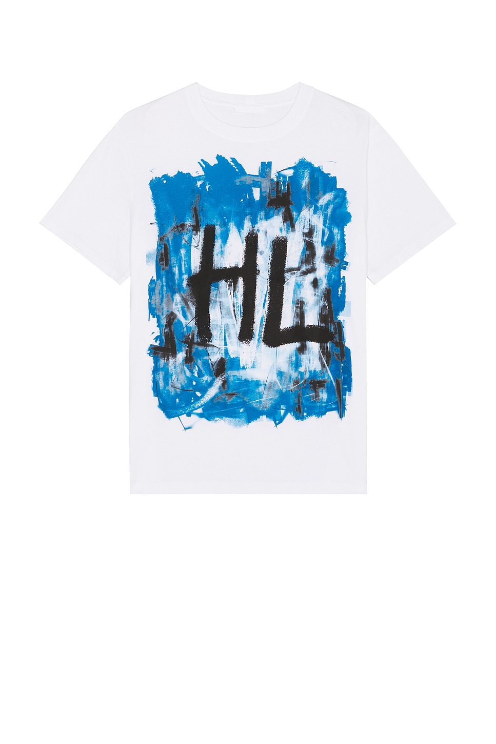 Image 1 of Helmut Lang Scribble 2 Tee in White & Blue