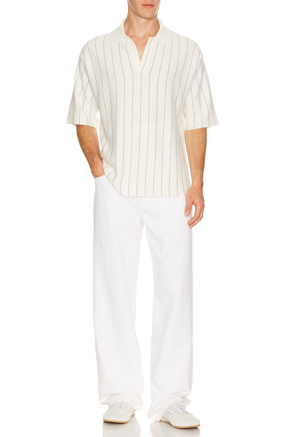 Helmut Lang Short Sleeve Stripe Polo. | Thumbnail 3