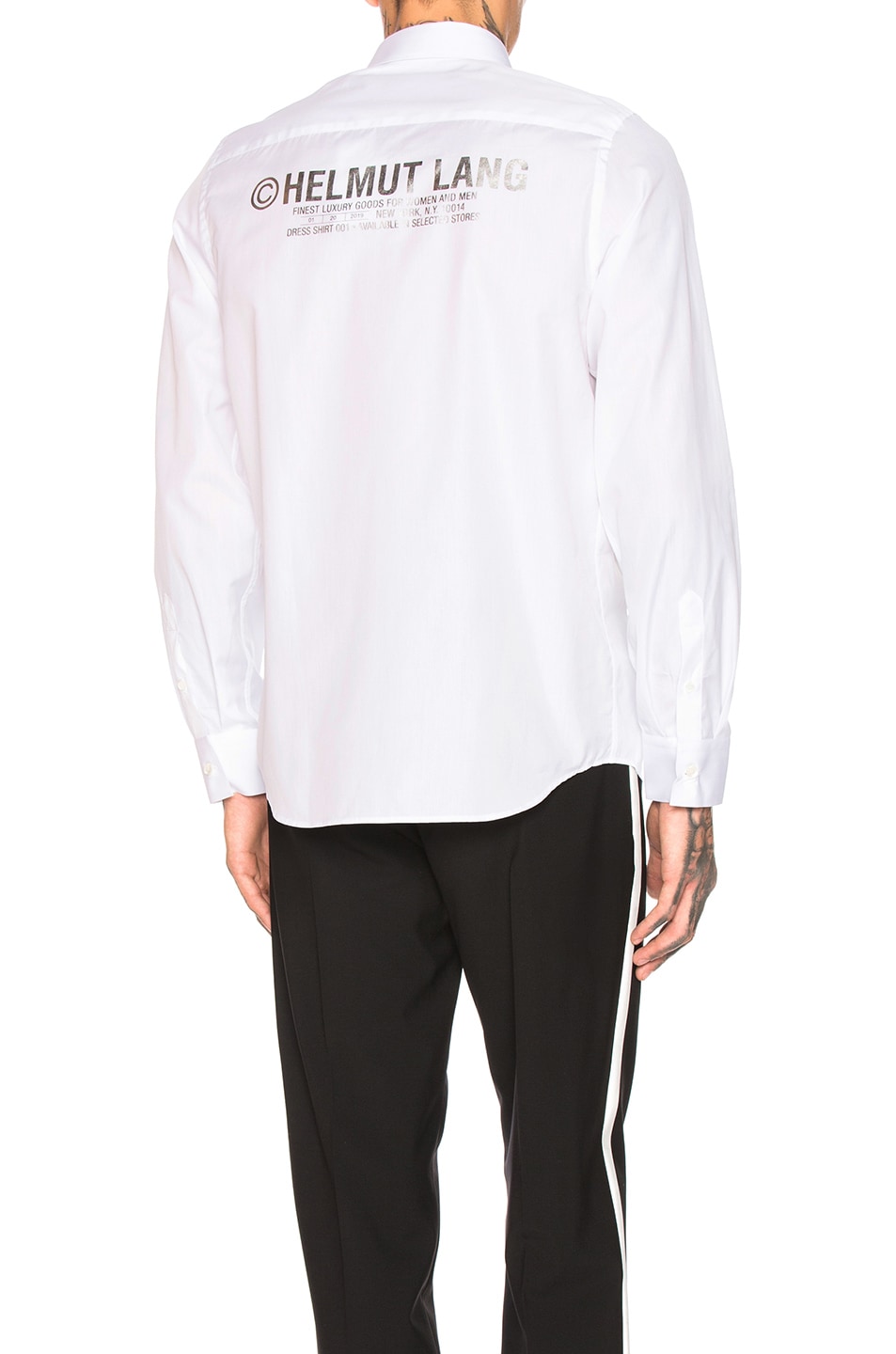 Image 1 of Helmut Lang Printed Shirt in White & Silver