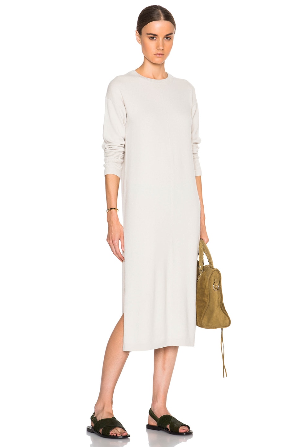 Image 1 of Helmut Lang Cashmere Tunic in Earl Grey