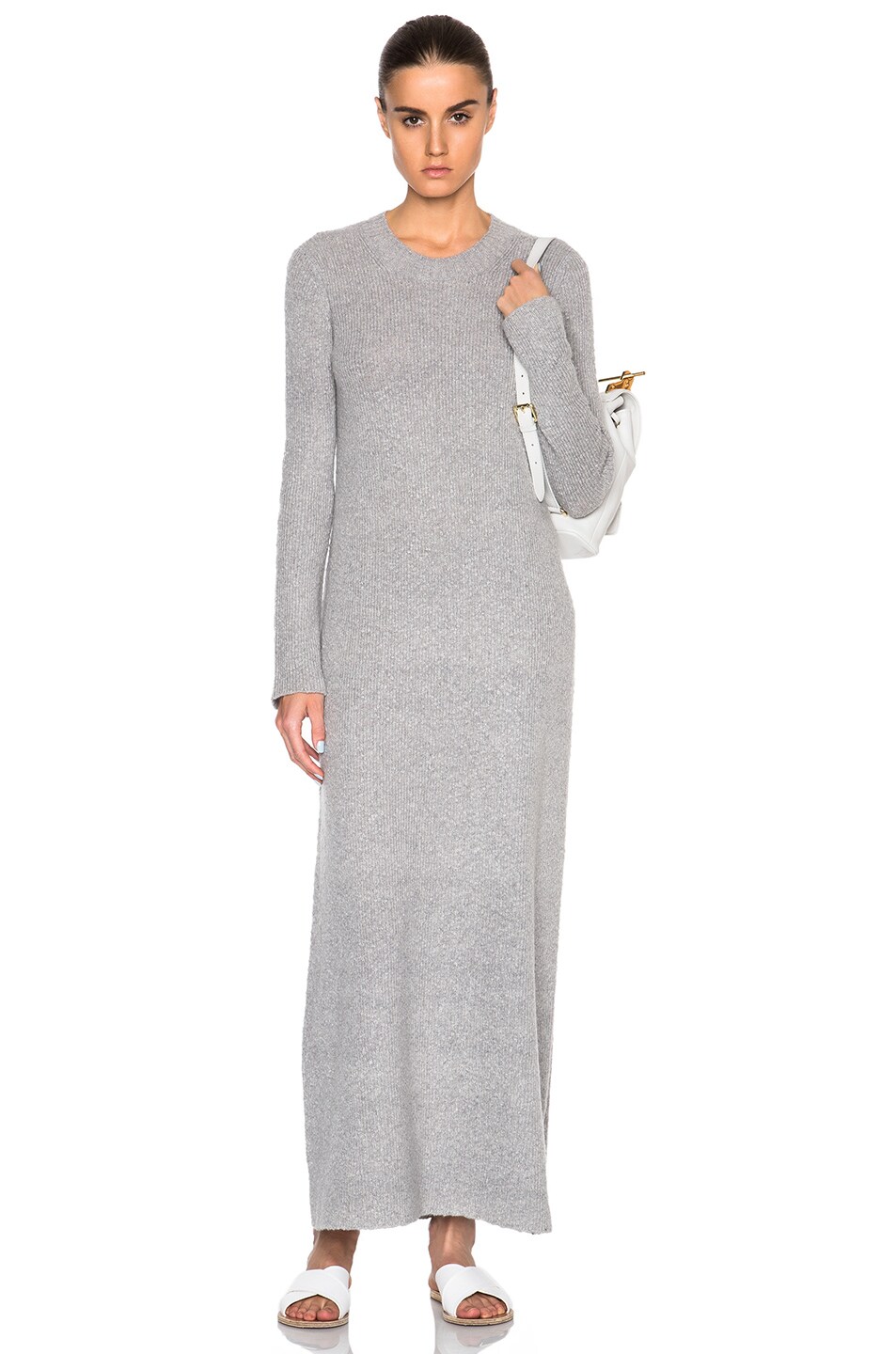 Image 1 of Helmut Lang Cashmere Rib Dress in Heather Grey