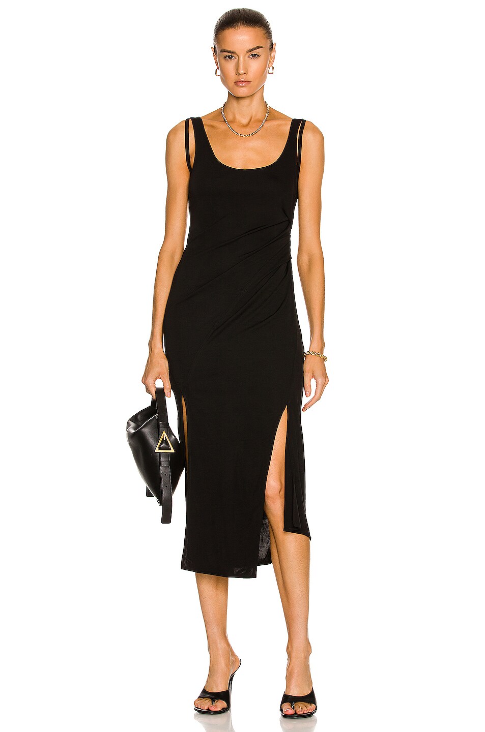 Image 1 of Helmut Lang Multi Slit Dress in Black