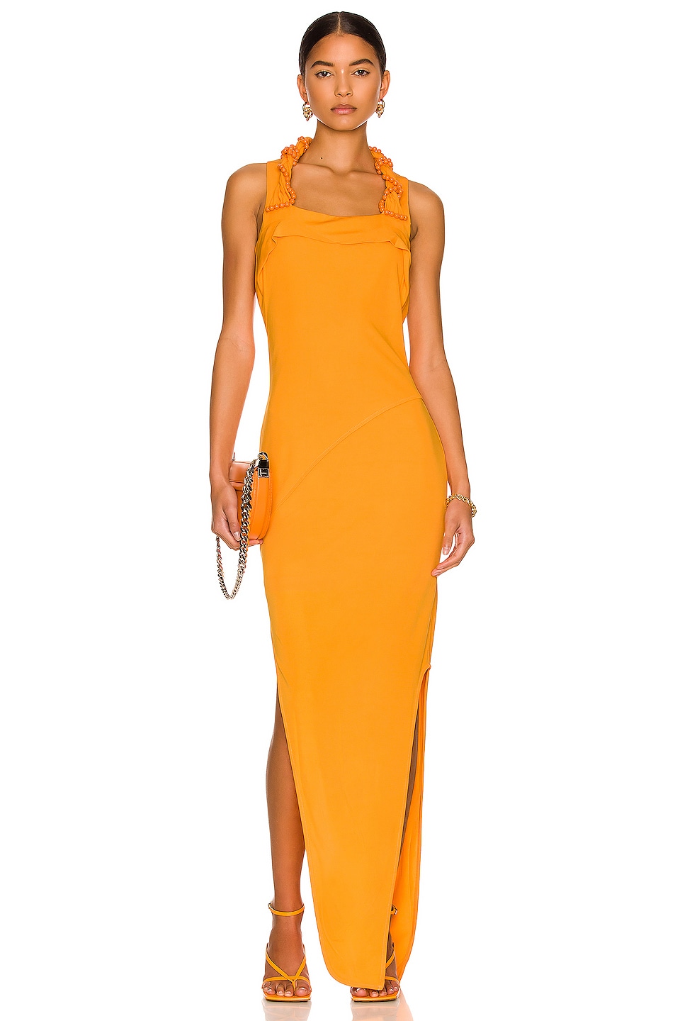 Image 1 of Helmut Lang Twist Dress in Apricot