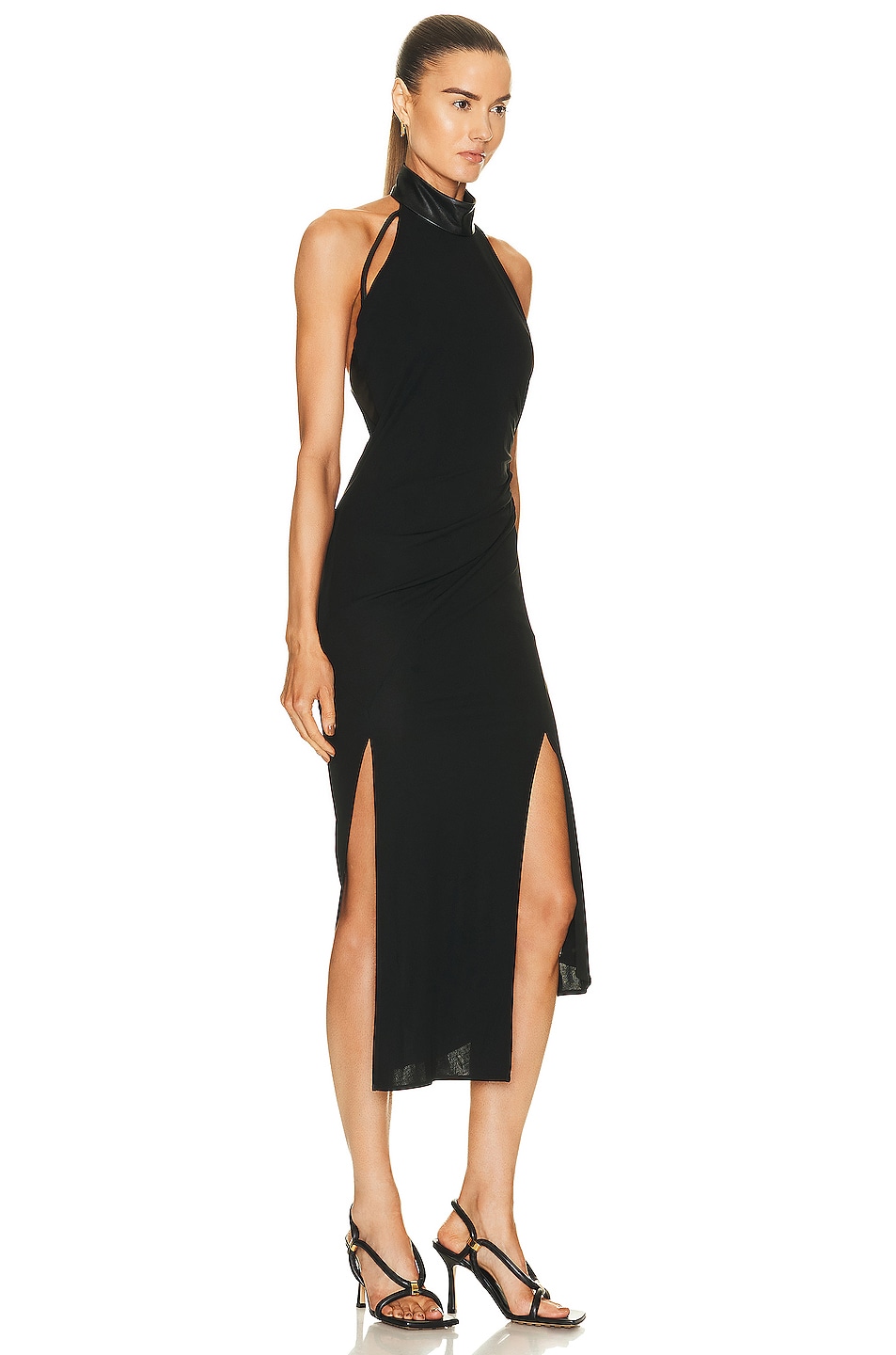 Helmut Lang Turtleneck Dress In Black Fwrd 1466