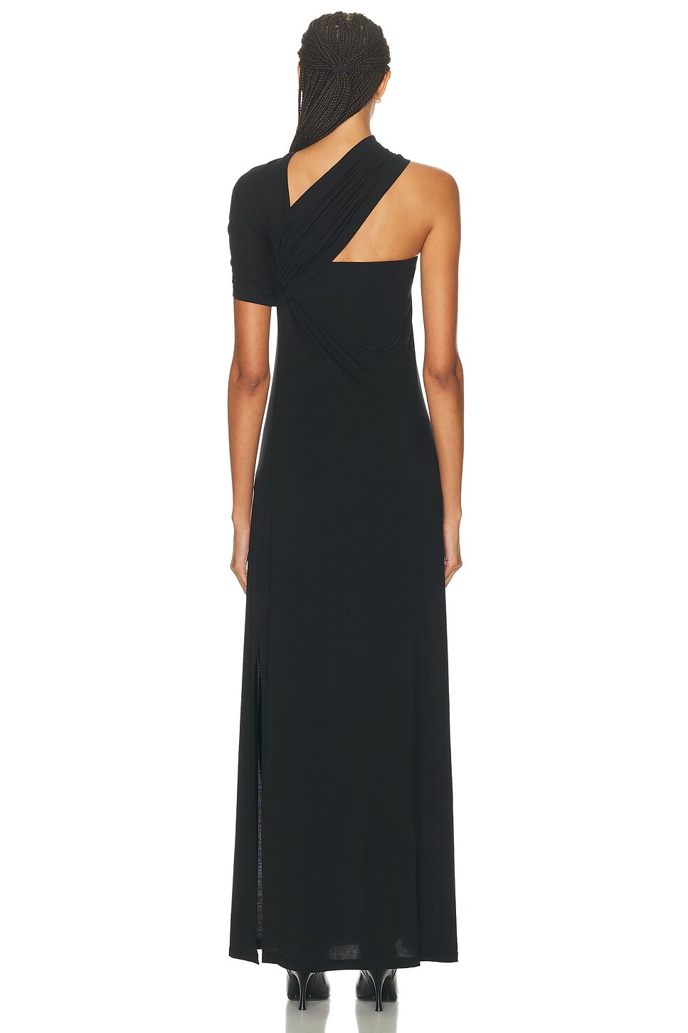 chinese dress ladies Helmut Lang NY. MIdnite Navy Silk Long Dress main image 1