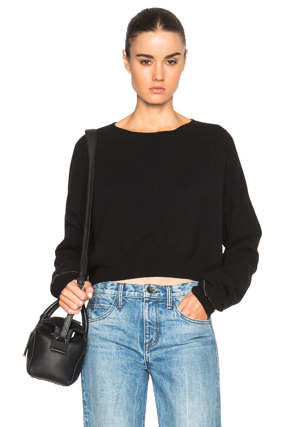 Image 1 of Helmut Lang Cashmere Seamless Sweater in Black