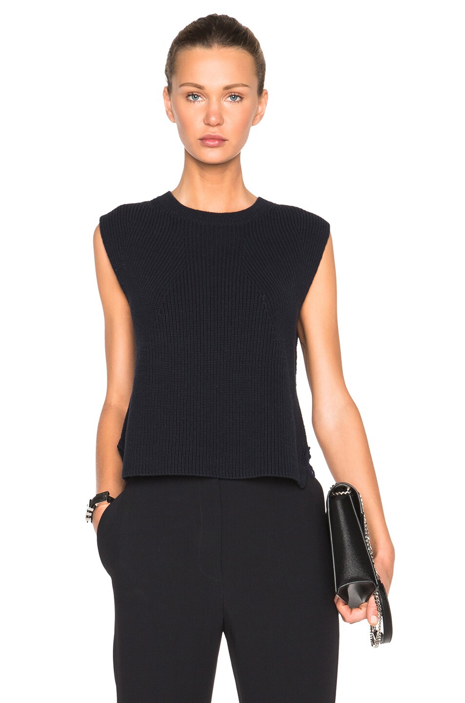 Image 1 of Helmut Lang Shell Sweater in Navy