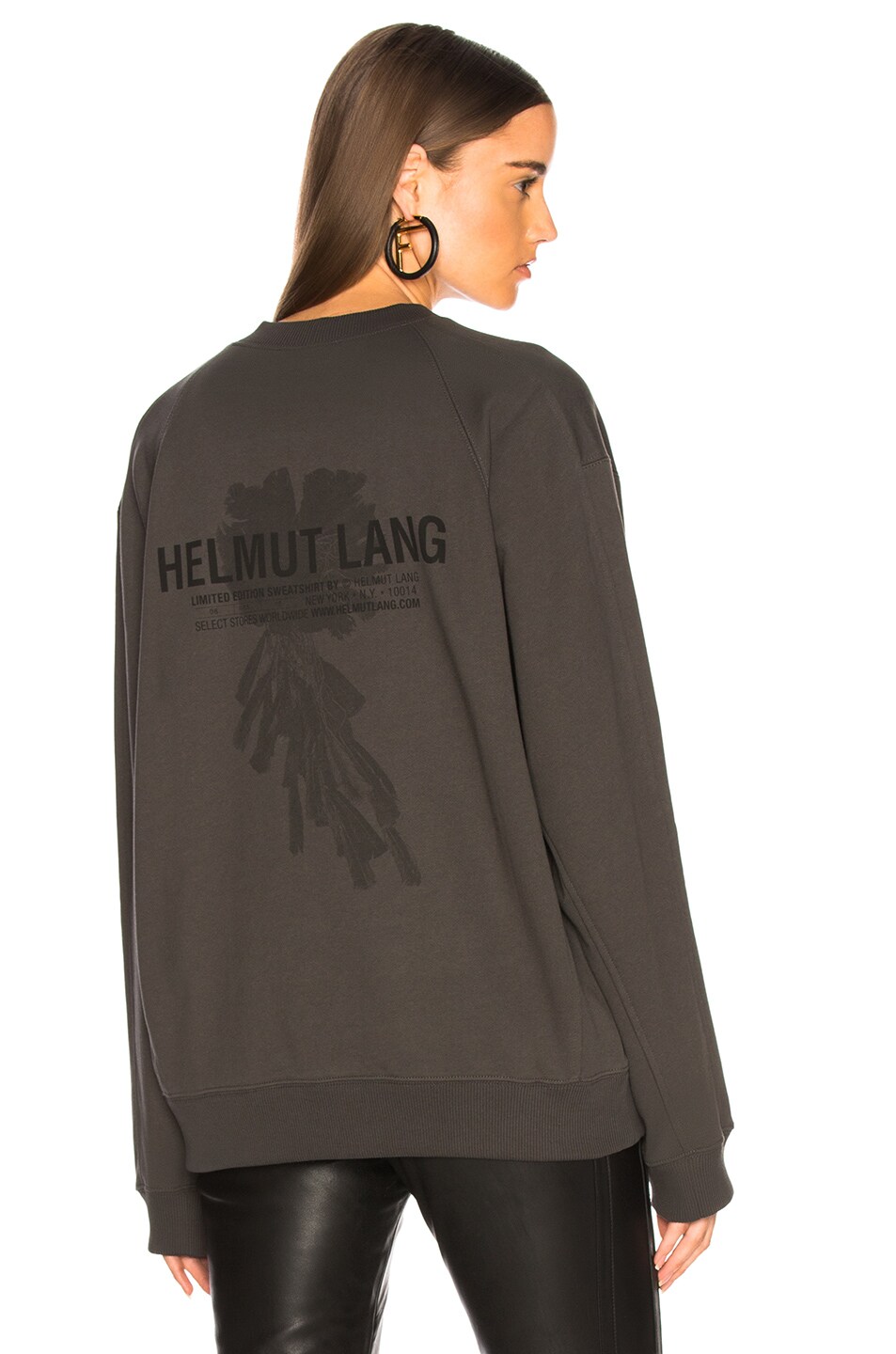 Image 1 of Helmut Lang Classic Logo Sweatshirt in Faded Black