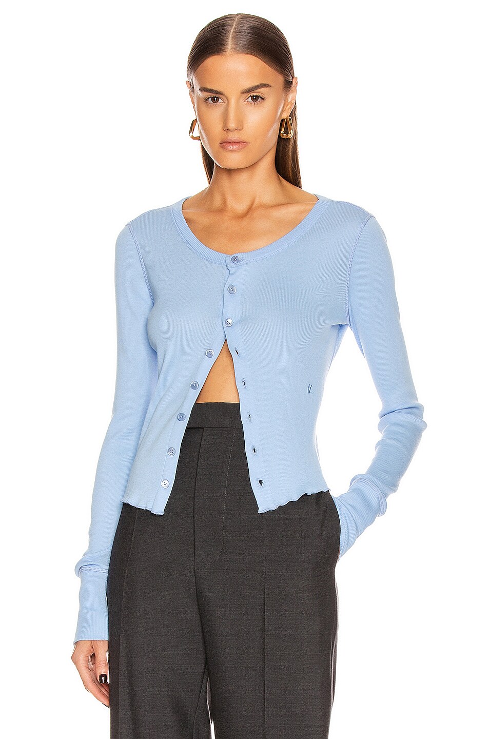 Image 1 of Helmut Lang Femme Cardigan in Pale Sapphire