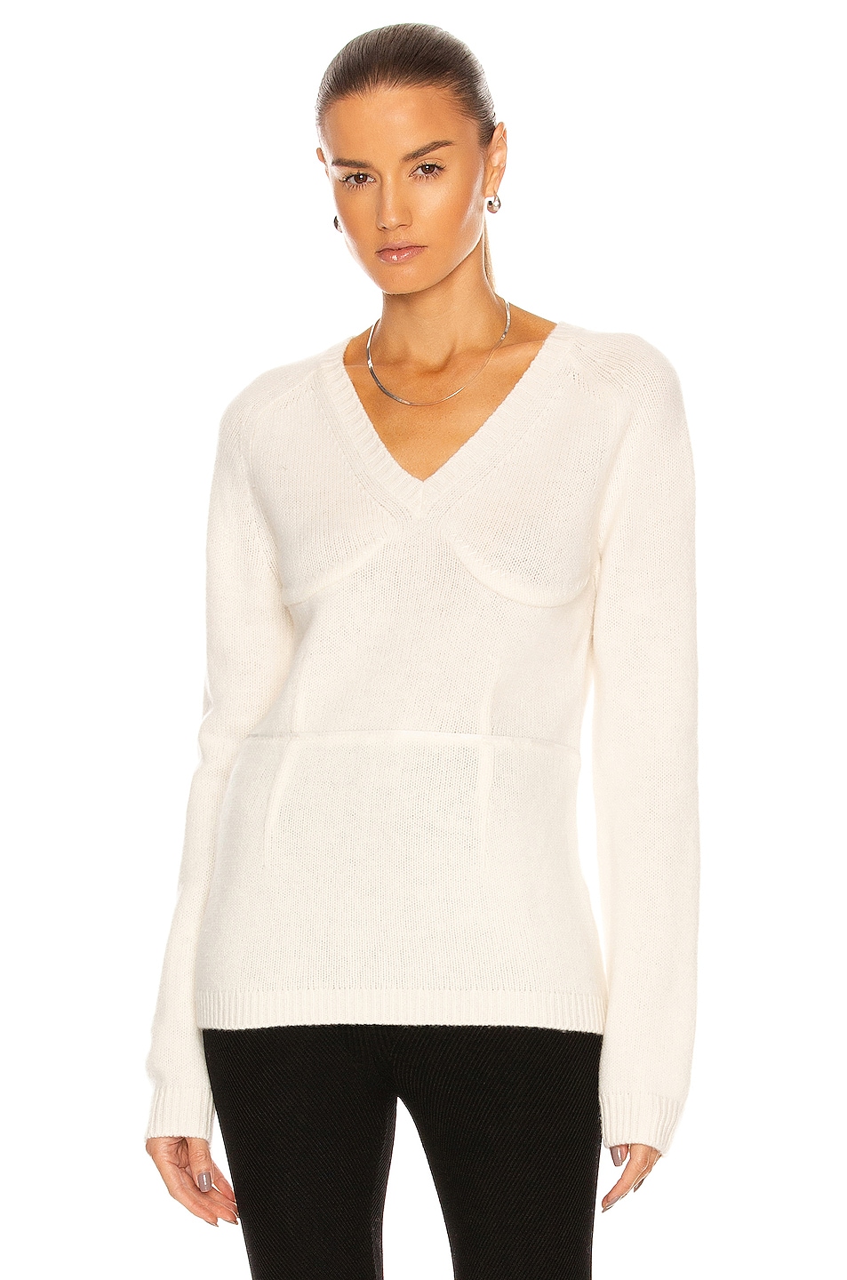 Image 1 of Helmut Lang Logo Sweater in Cream
