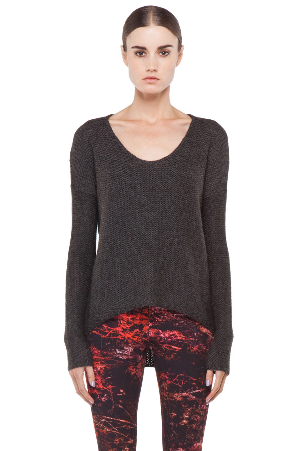 Image 1 of Helmut Lang HELMUT Alpaca Cord Pullover in Graphite