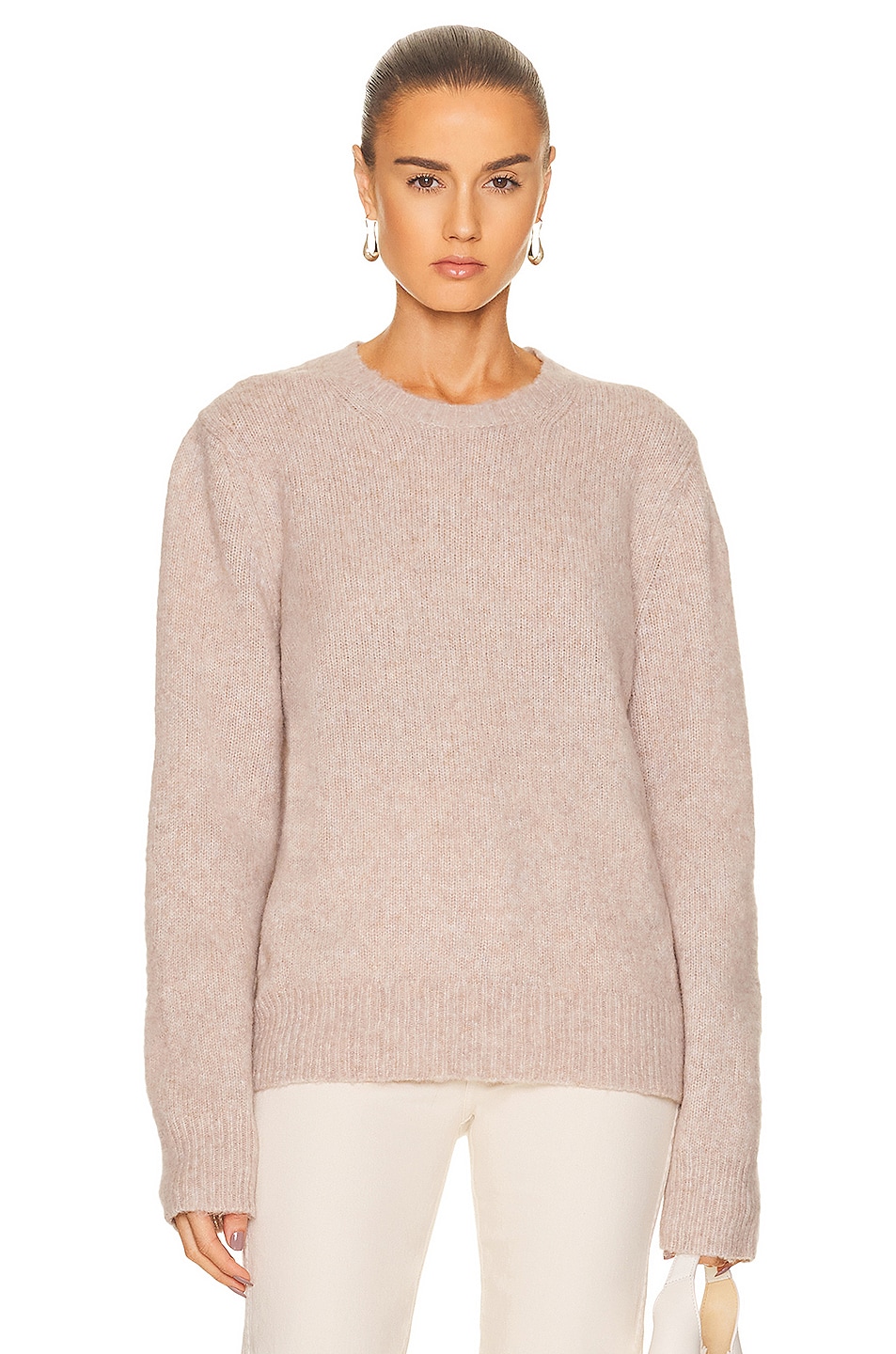 Helmut Lang Slash Pullover Sweater in Taupe | FWRD