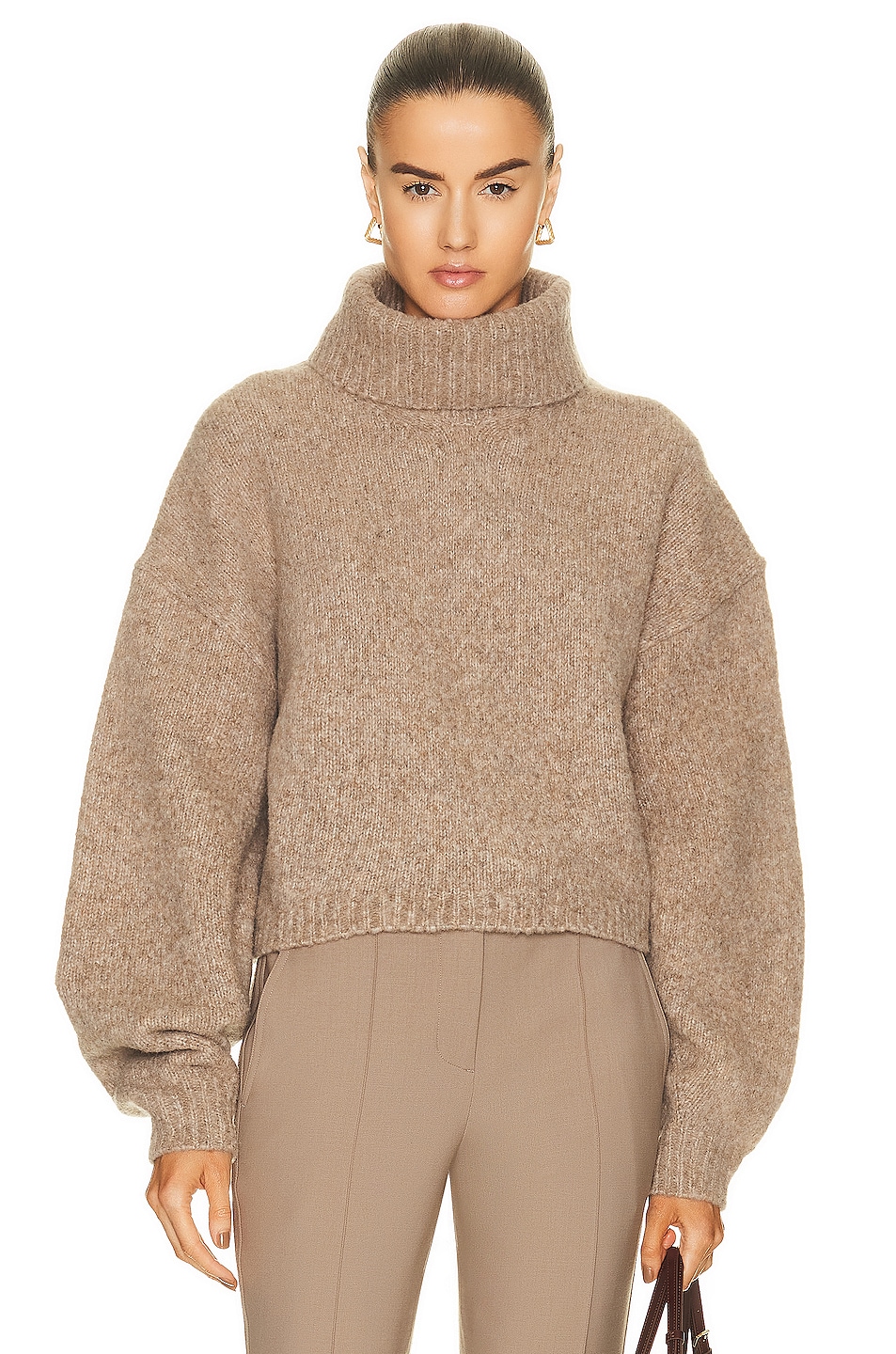 Image 1 of Helmut Lang Kath Turtleneck Sweater in Fawn