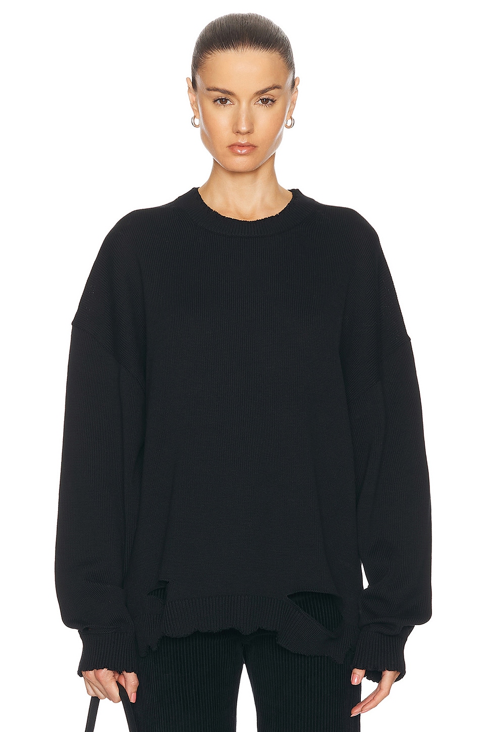 Image 1 of Helmut Lang Crewneck Sweater in Black