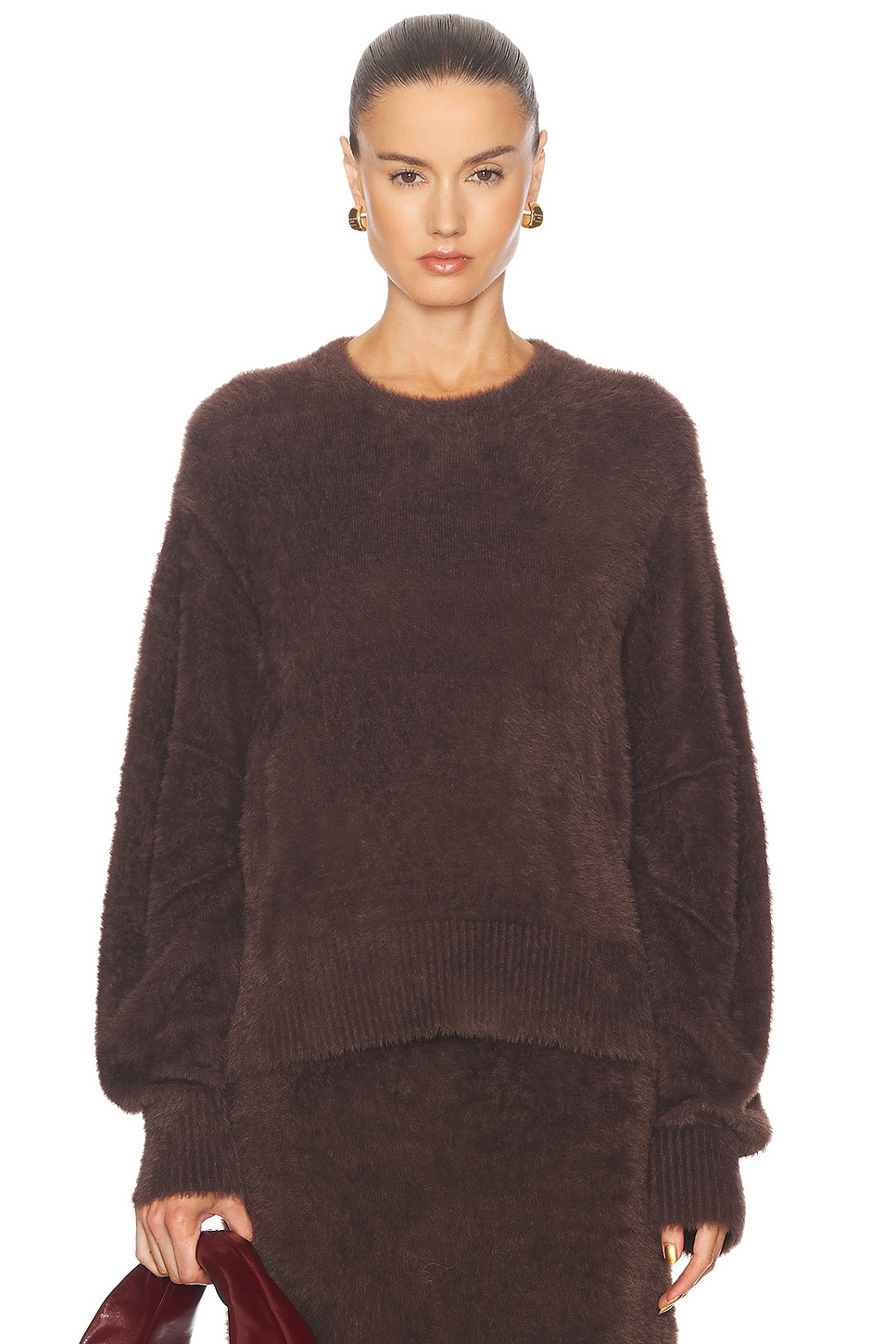 Image 1 of Helmut Lang Crewneck Sweater in Espresso