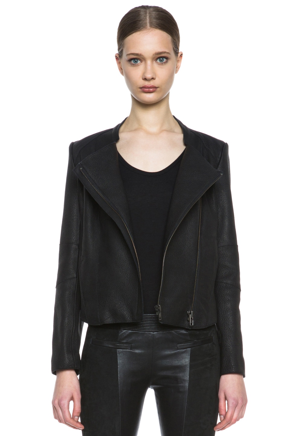 Image 1 of Helmut Lang Wither Leather Jacket in Black