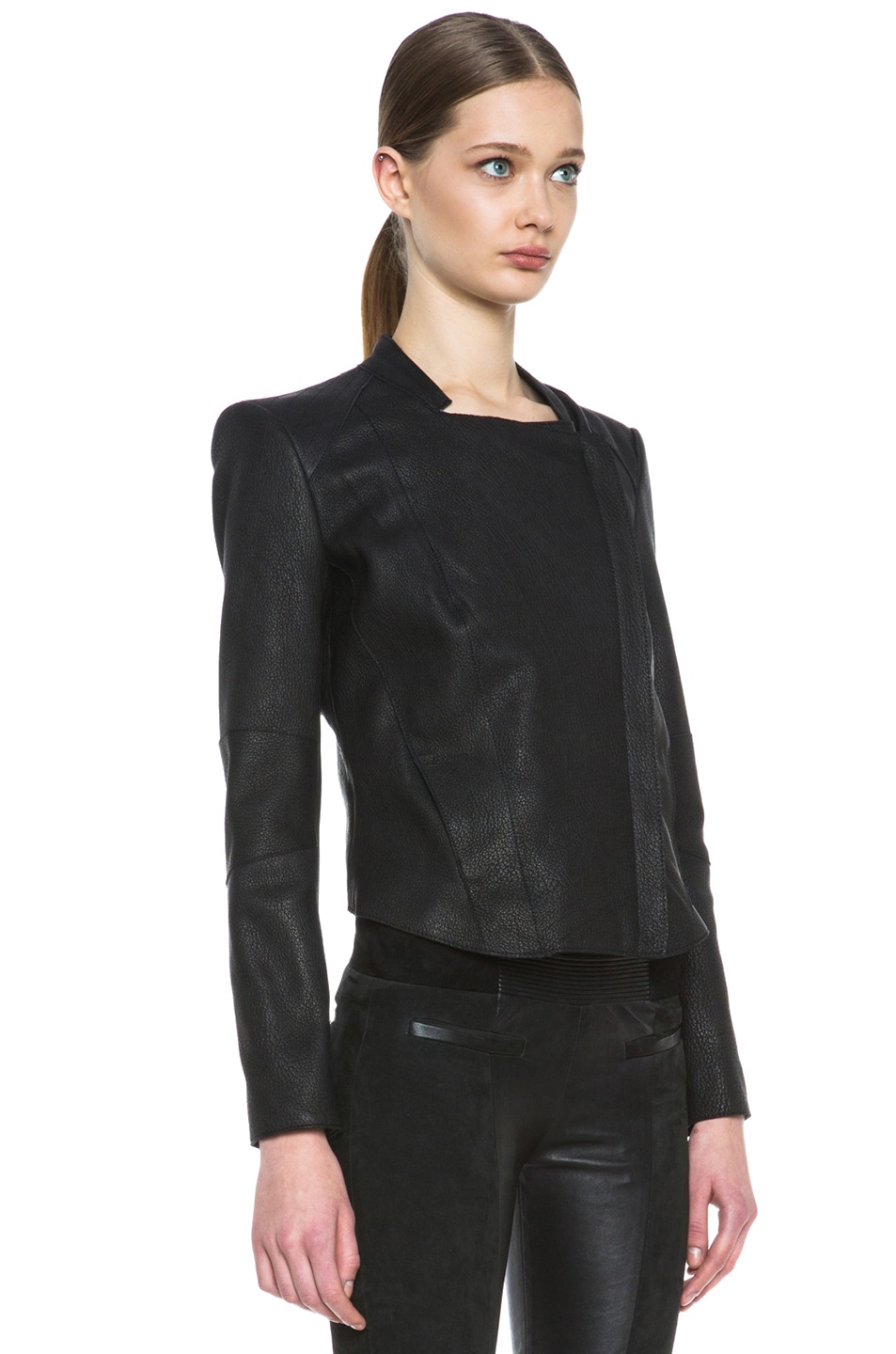 Helmut Lang Wither Leather Jacket in Black | FWRD