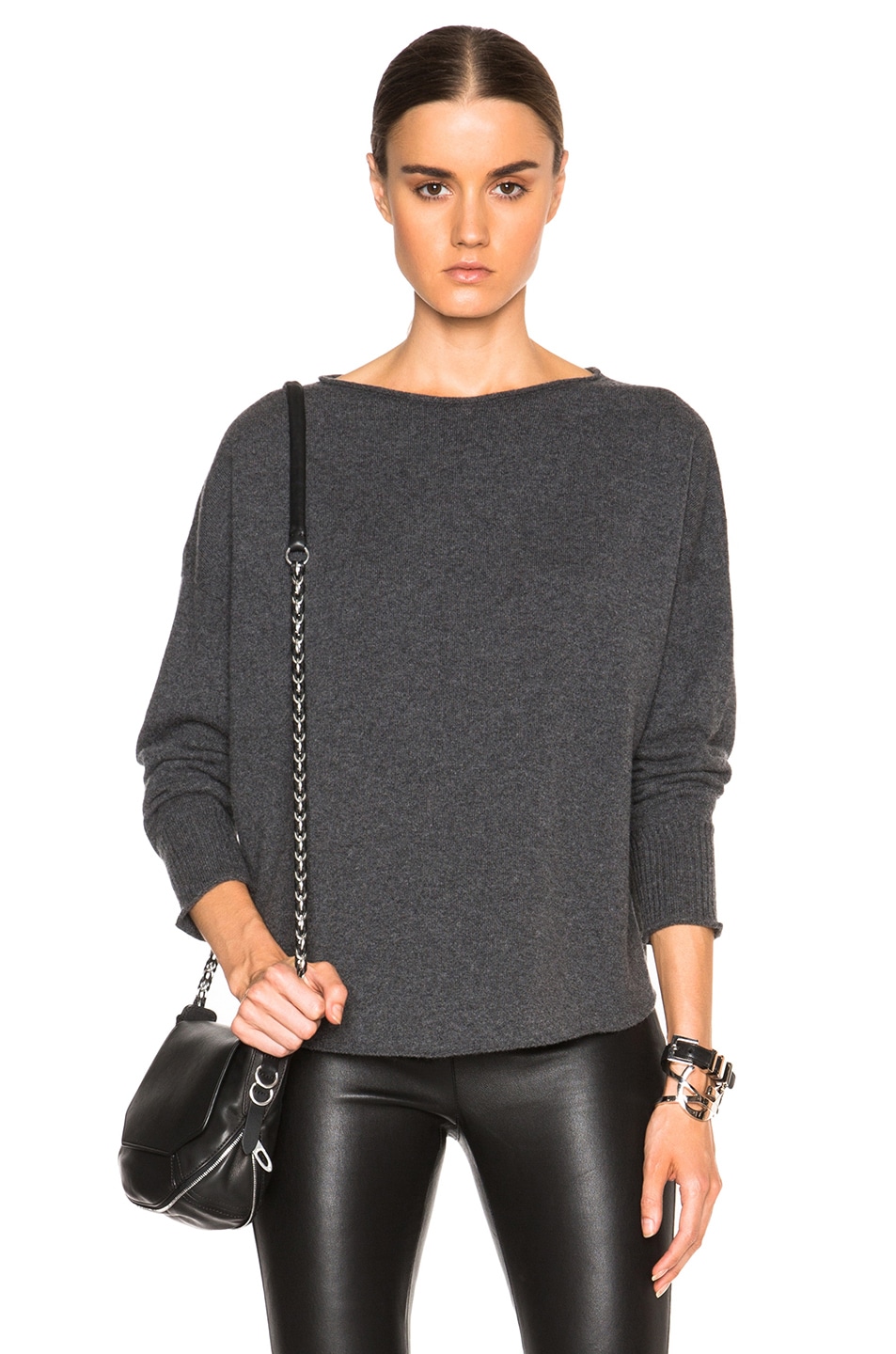 Image 1 of Helmut Lang Cashmere Sweatshirt in Charcoal Heather
