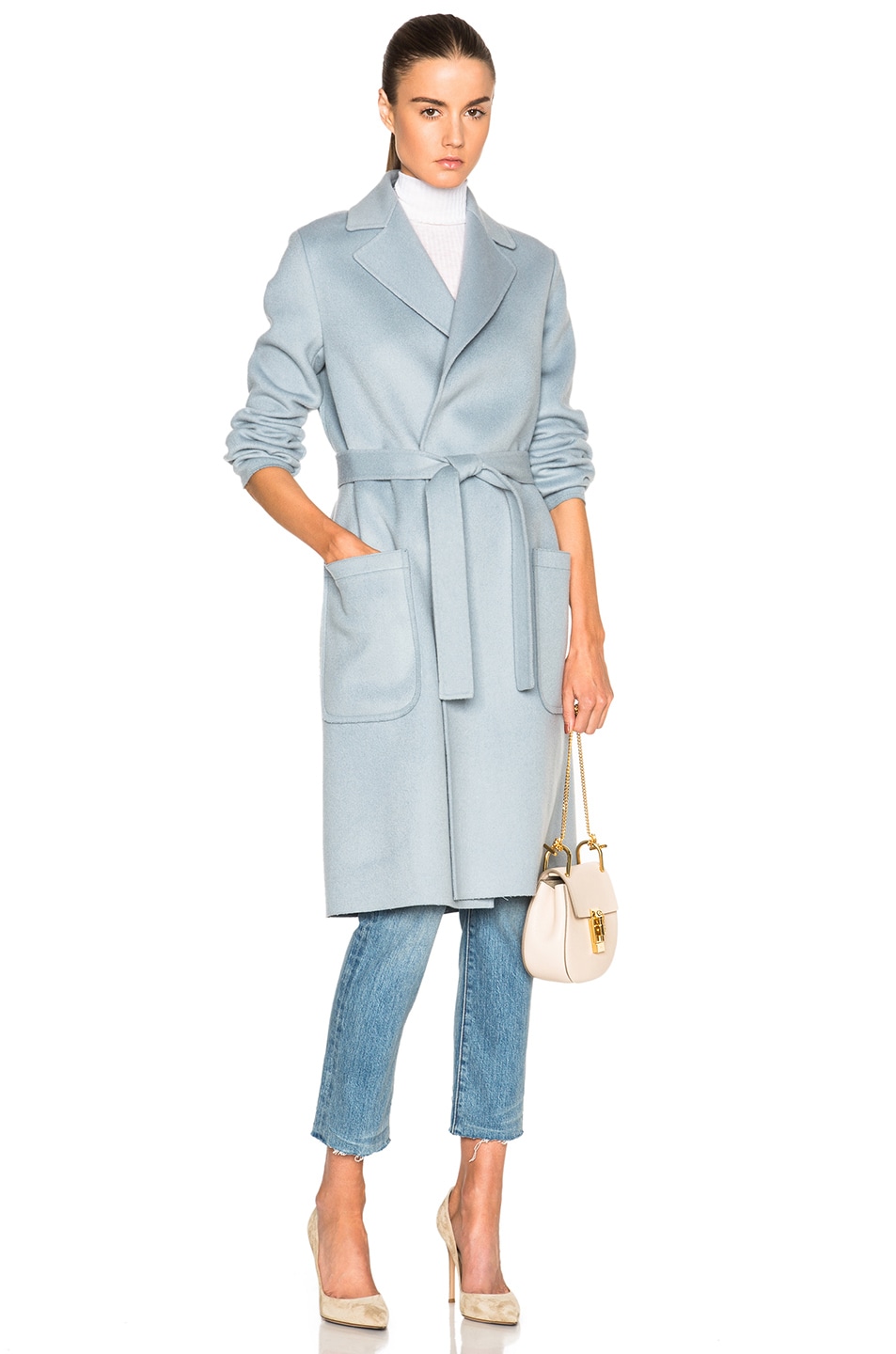 Image 1 of Helmut Lang Double Face Wool Coat in Cirrus