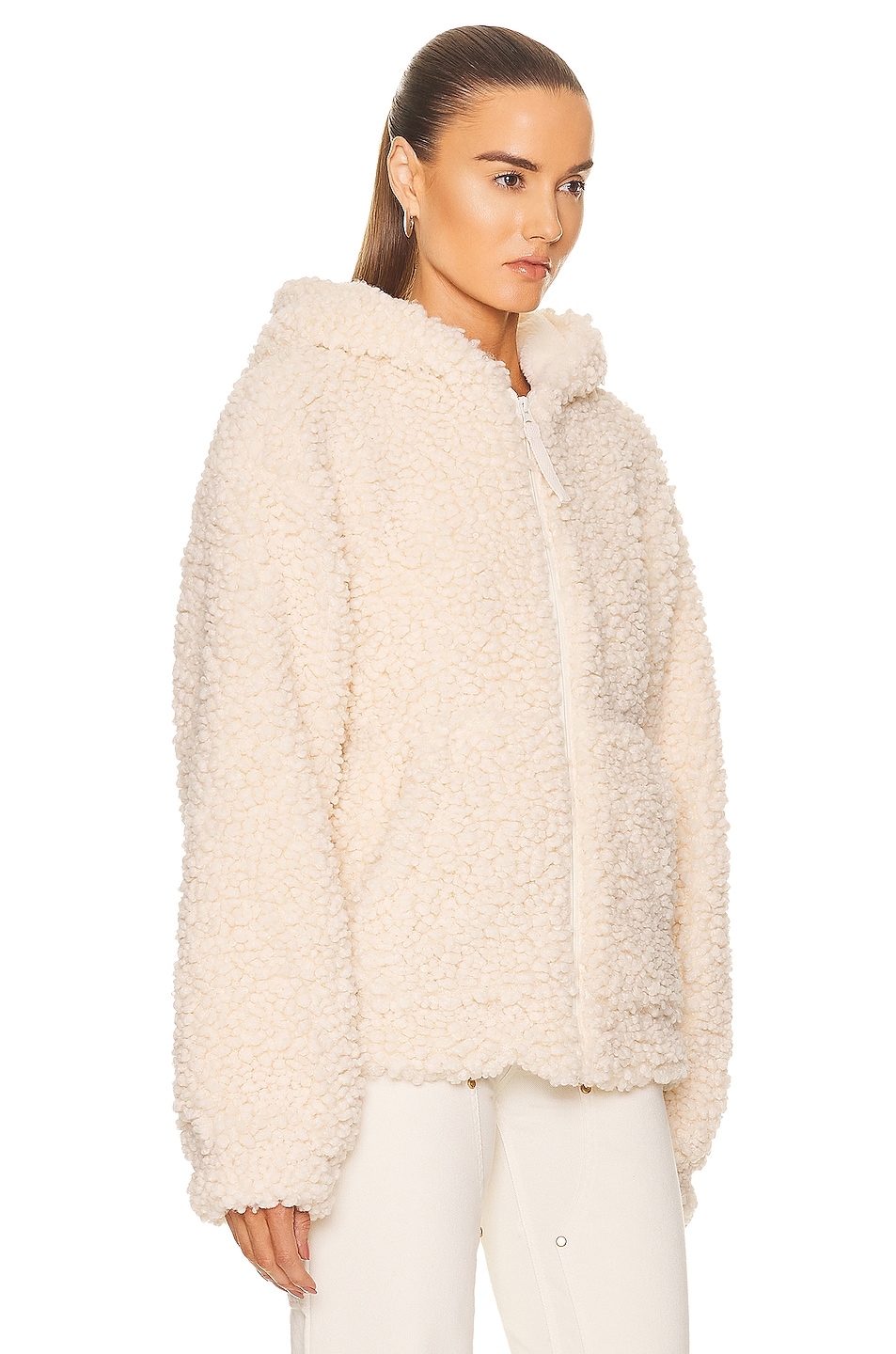 Helmut Lang Faux Shearling Jacket in Winter White | FWRD