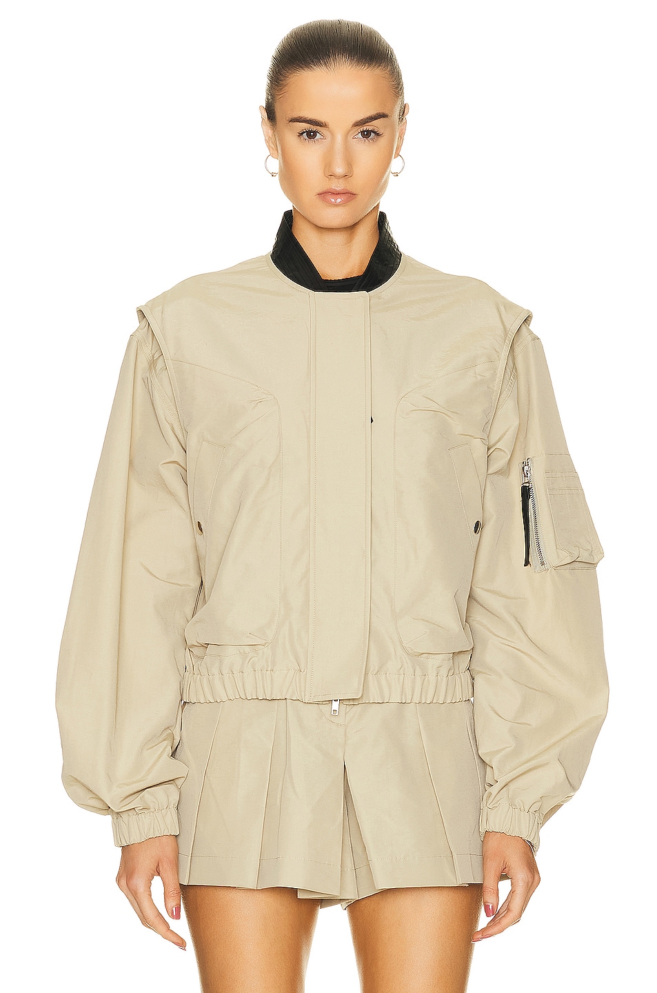 Image 1 of Helmut Lang Utility Bomber Jacket in Uniform Khaki