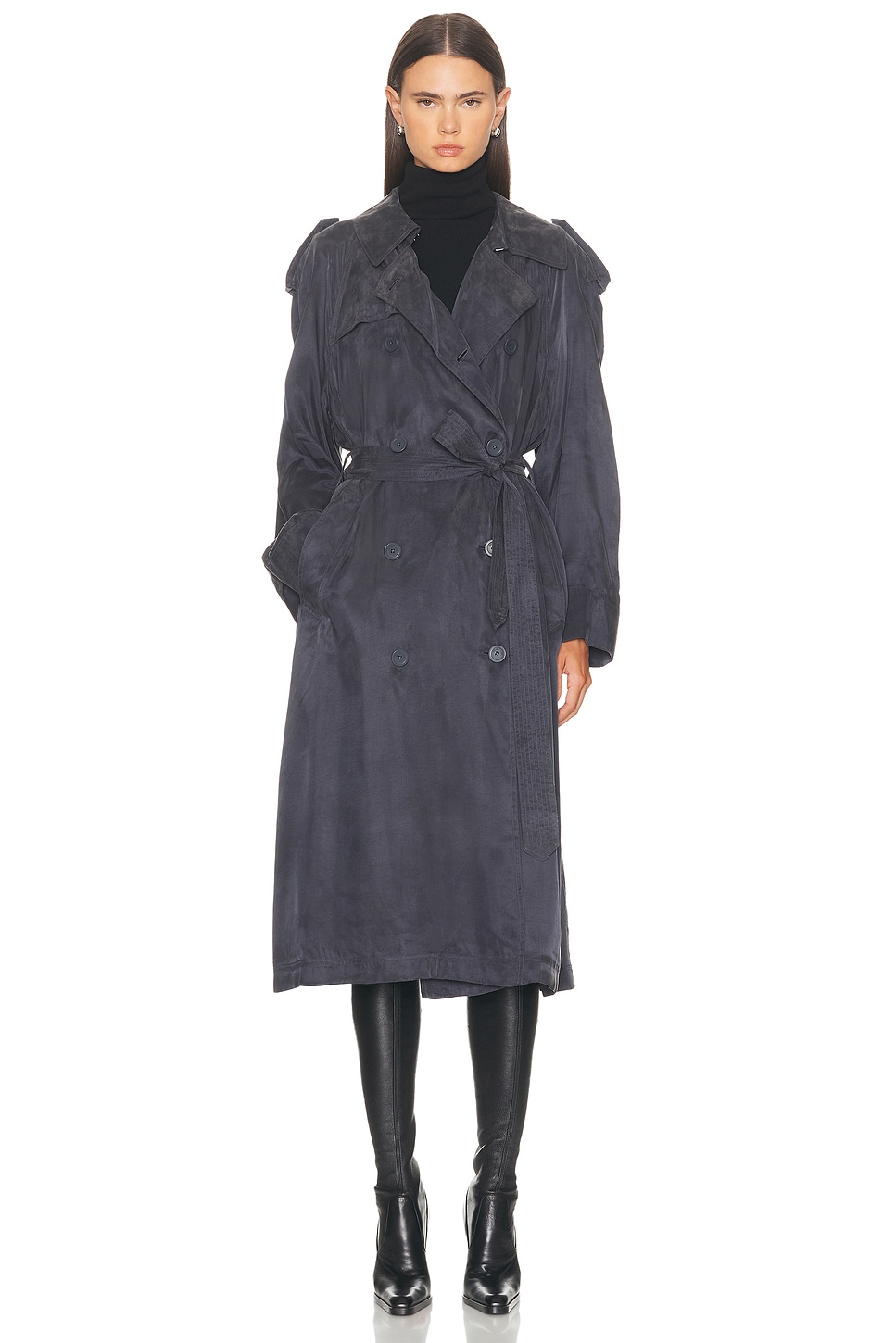 Helmut Lang Fluid Trench Coat thumbnail