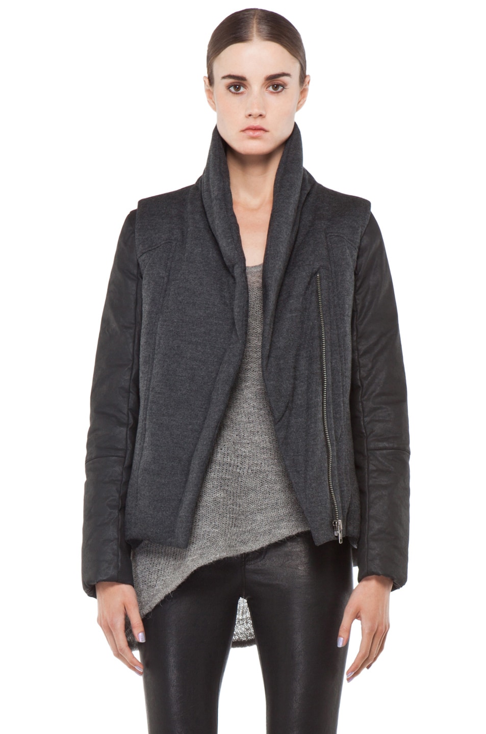 Image 1 of Helmut Lang HELMUT Sonar Wool Puffer in Charcoal Heather
