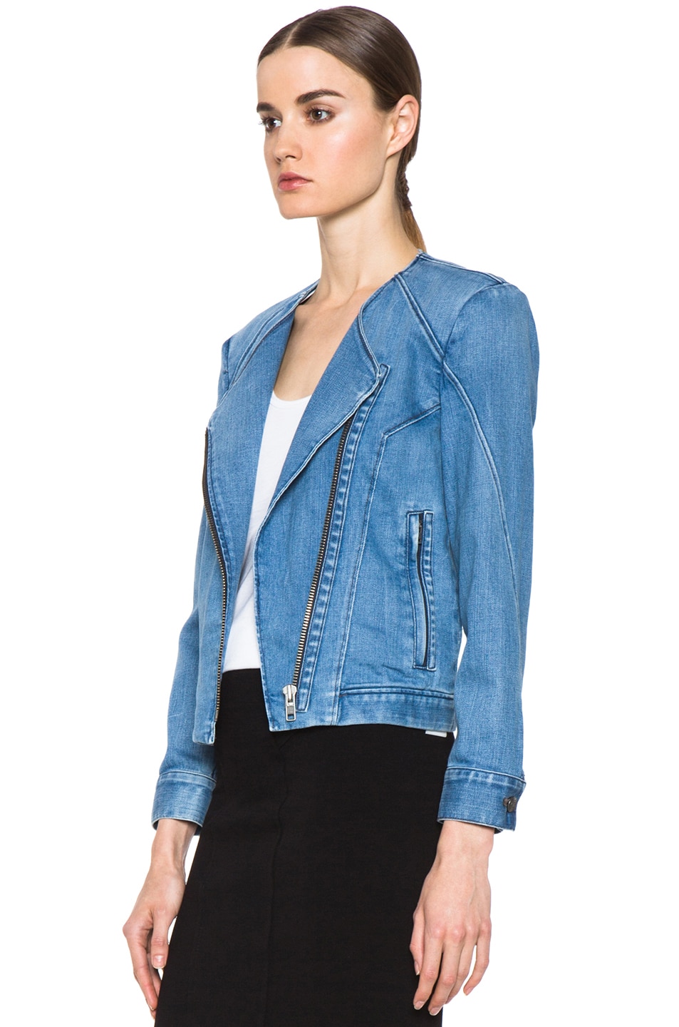 Helmut Lang Denim Moto Jacket in Indigo | FWRD