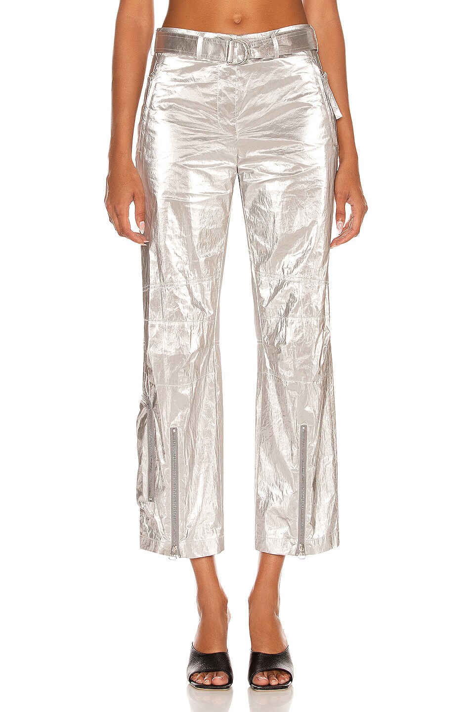Image 1 of Helmut Lang Astro Foil Pant in Silver