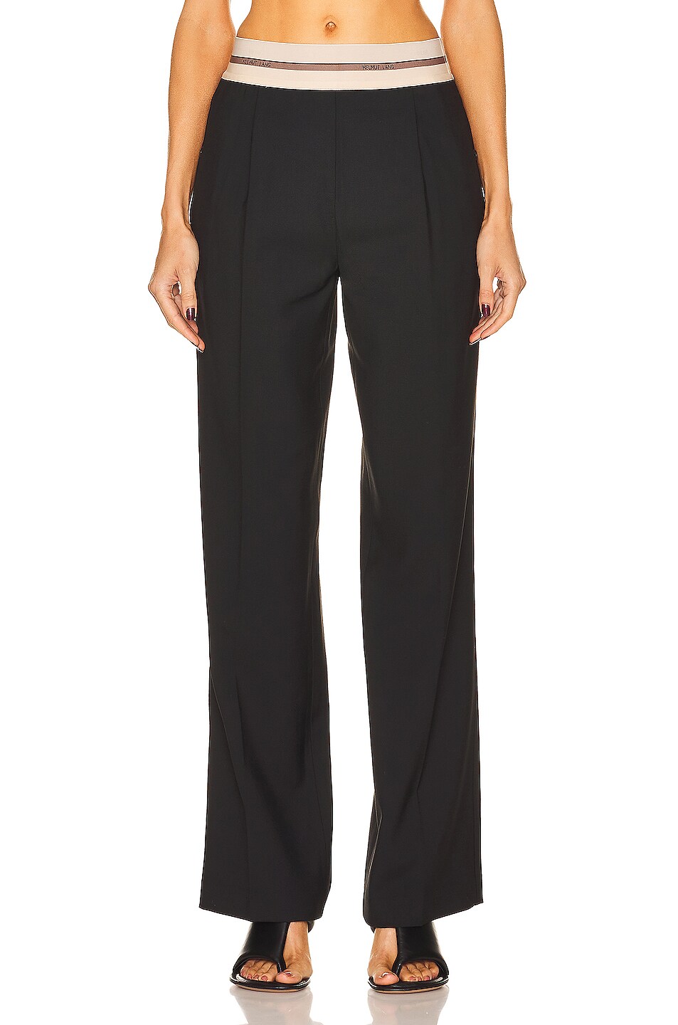 Image 1 of Helmut Lang Pull On Suit Pant in Black