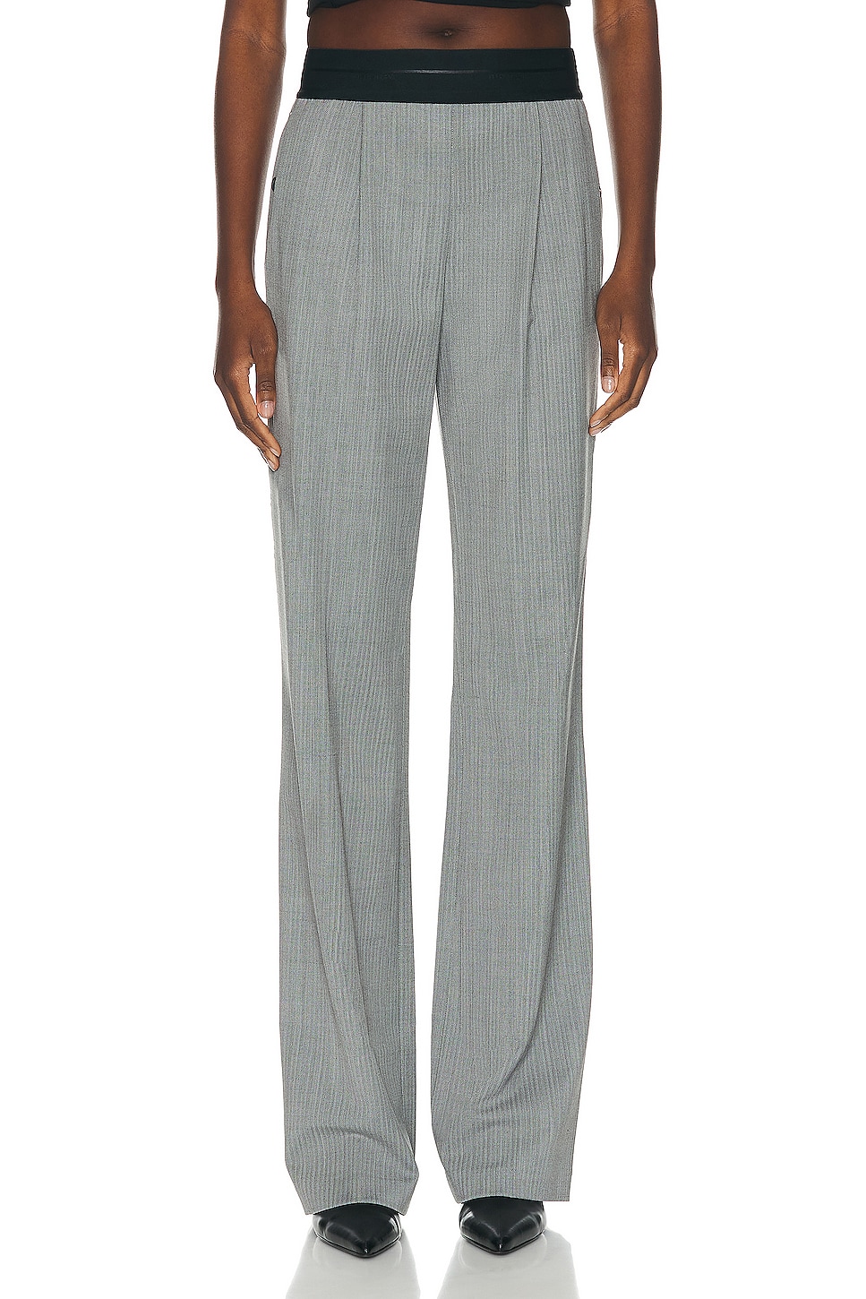 Image 1 of Helmut Lang Pull On Suit Pant in Black & White Multi