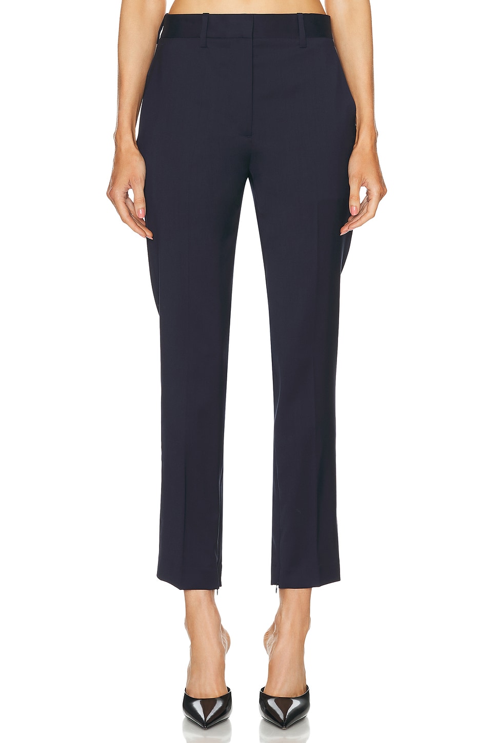 Image 1 of Helmut Lang Crop Tailored Trouser in Navy