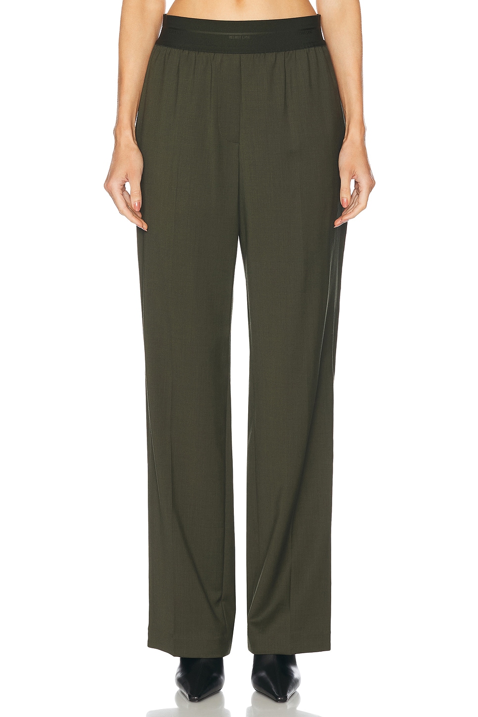 High Waisted Trouser in Green