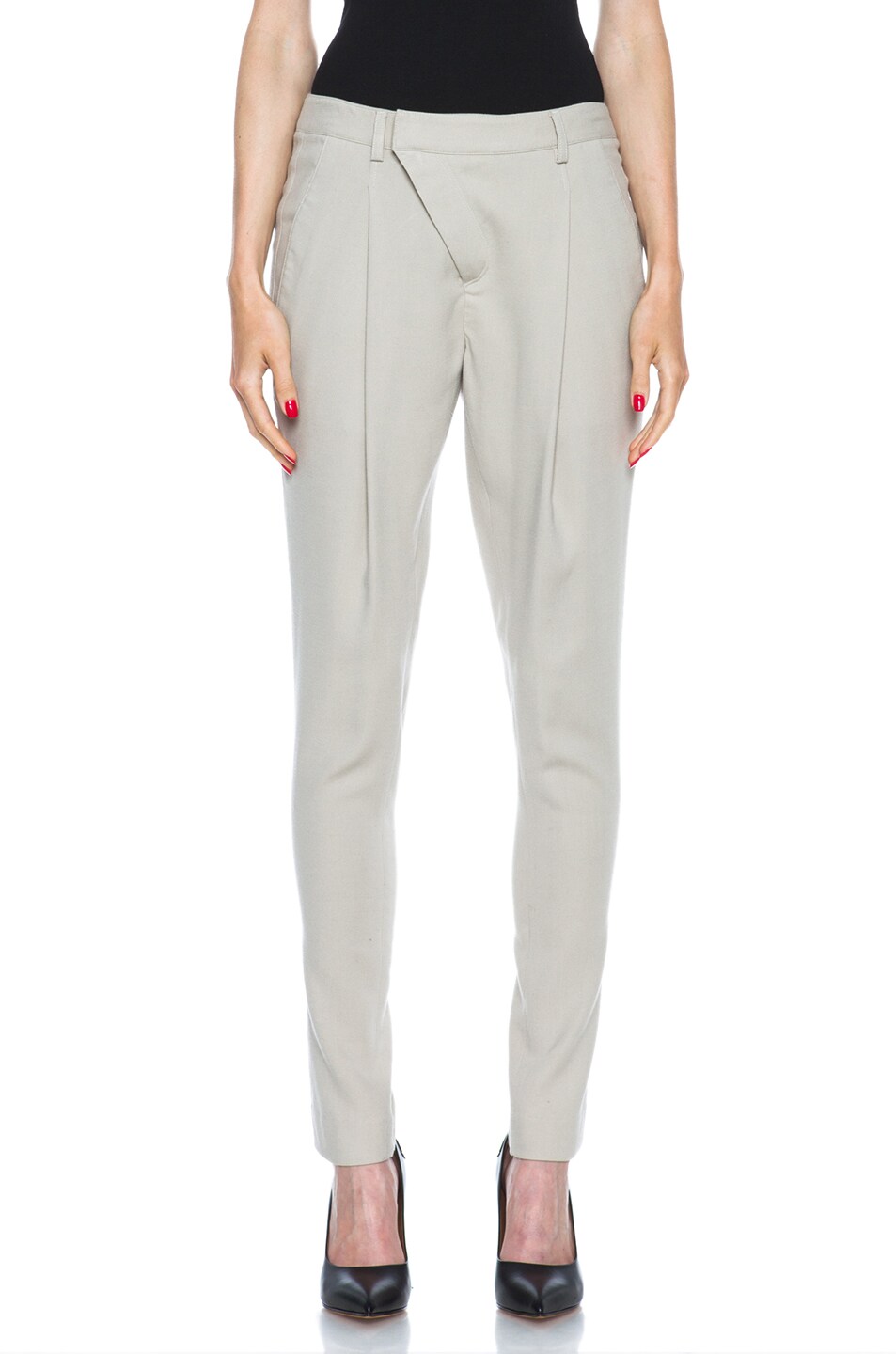 Image 1 of Helmut Lang Noa Viscose-Blend Suiting Trouser in Tan