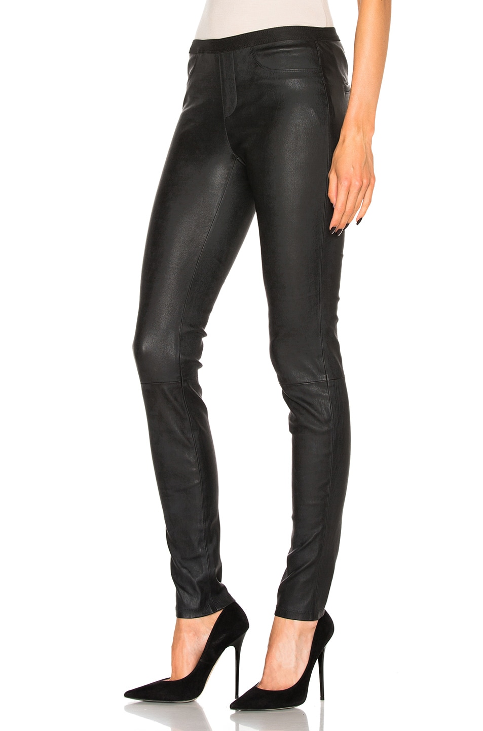 Helmut Lang Leather Legging in Black | FWRD