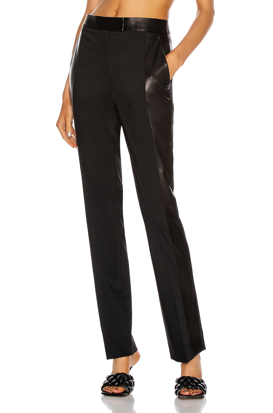 Image 1 of Helmut Lang Leather Combo Pant in Black