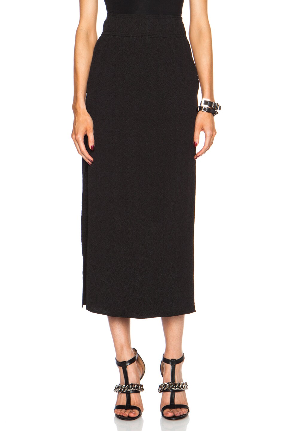 Image 1 of Helmut Lang Tissue Silk Skirt in Black