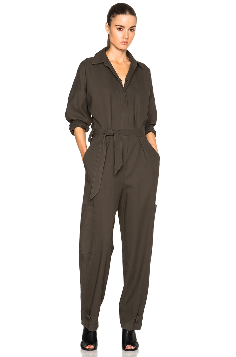 Image 1 of Helmut Lang Patch Pocket Jumpsuit in Camouflage