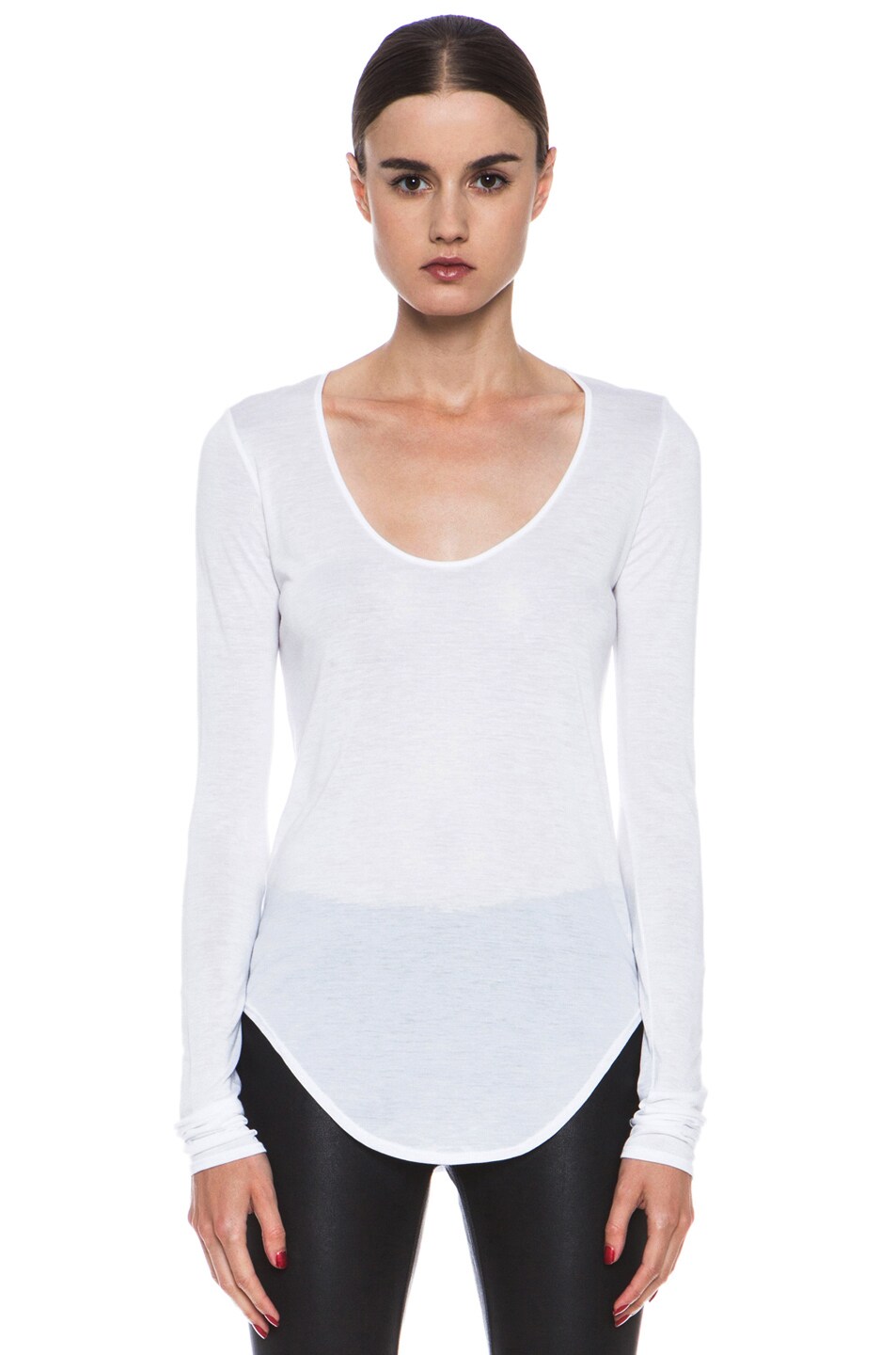 Image 1 of Helmut Lang Kinetic Jersey Tee in Optic White
