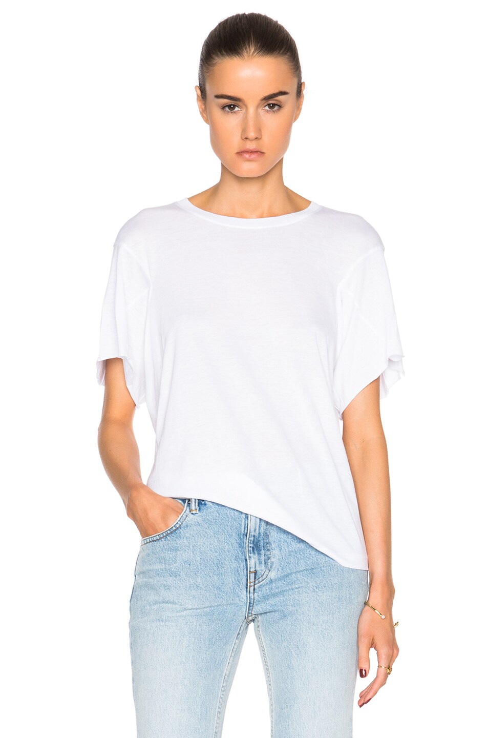 Image 1 of Helmut Lang Boxy Short Top in Optic White