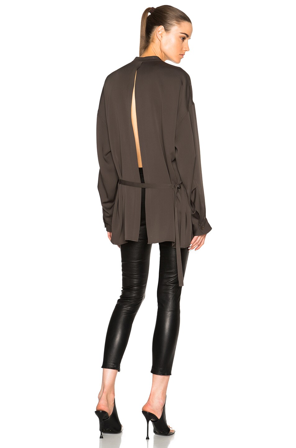 Image 1 of Helmut Lang Back Knot Top in Willow