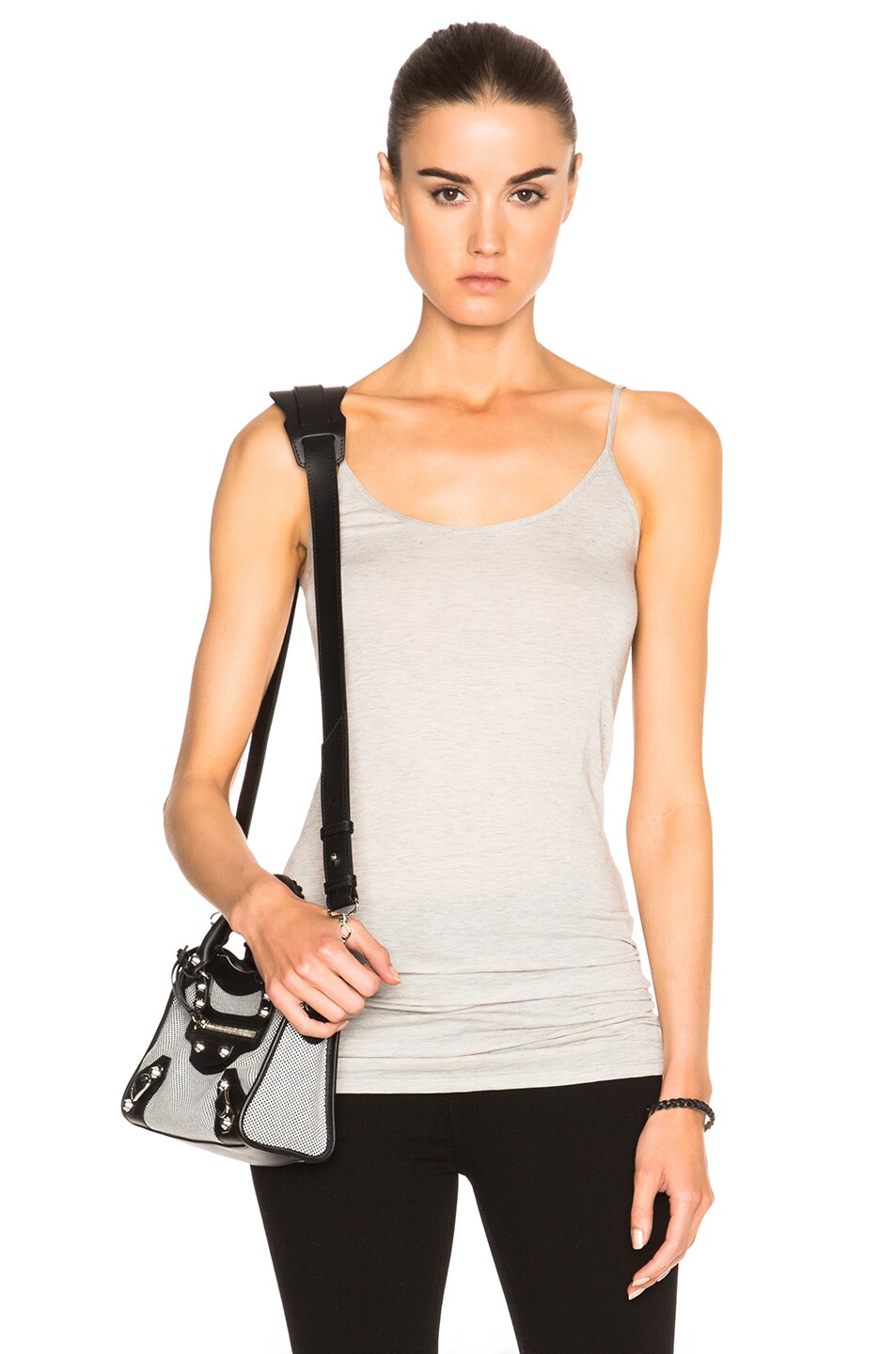 Image 1 of Helmut Lang Long Tank Top in Light Heather