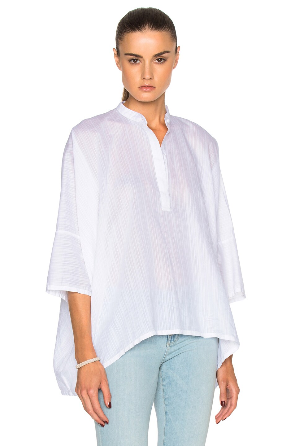 Image 1 of Helmut Lang Short Sleeve Squa Top in White