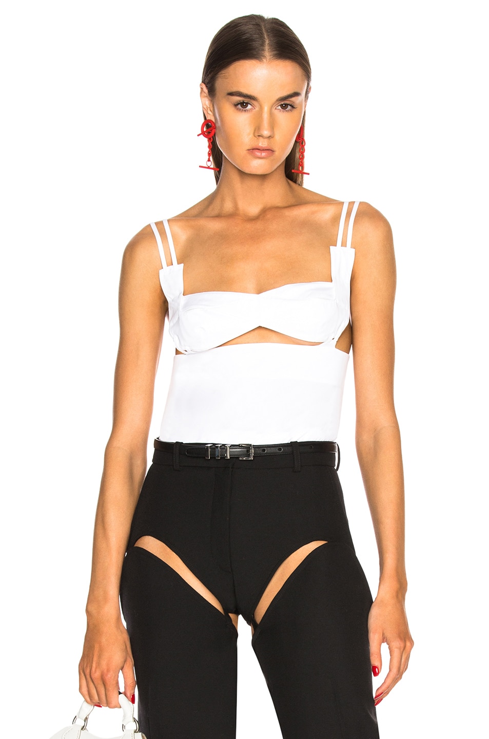 Image 1 of Helmut Lang x Shayne Oliver Harness Tank Top in Optic White