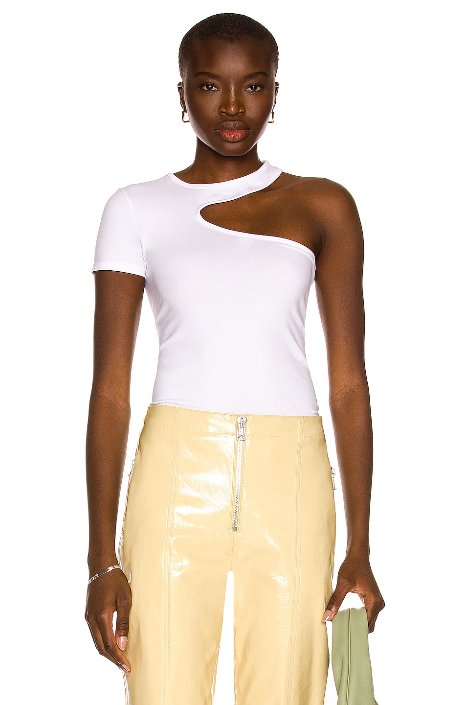 Image 1 of Helmut Lang Cutout Tee in Optic White
