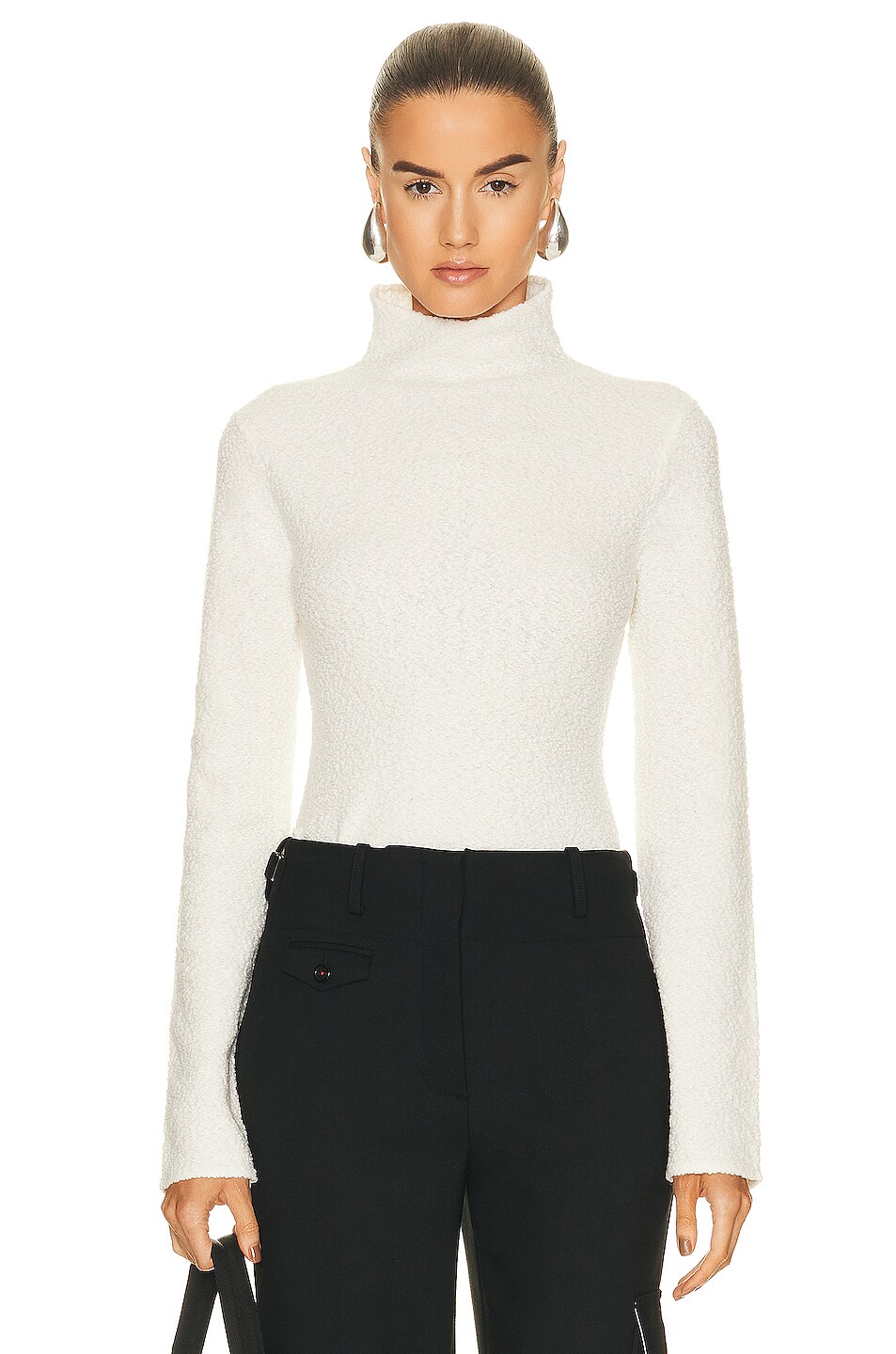 Image 1 of Helmut Lang Long Sleeve Top in Ivory