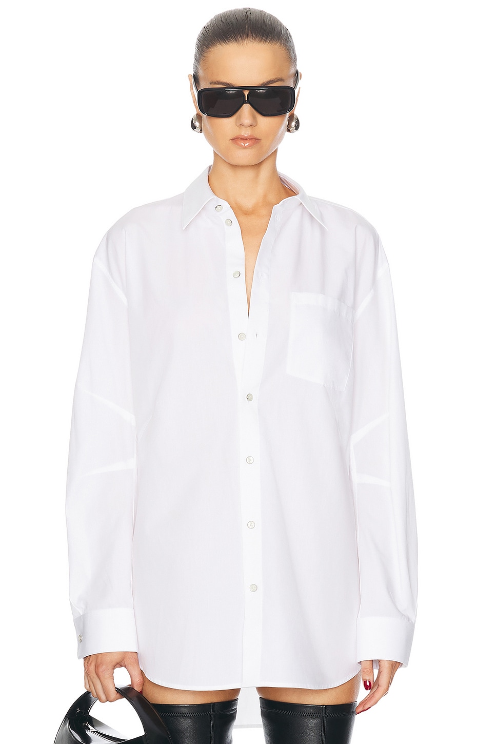 Image 1 of Helmut Lang Button Up Top in White