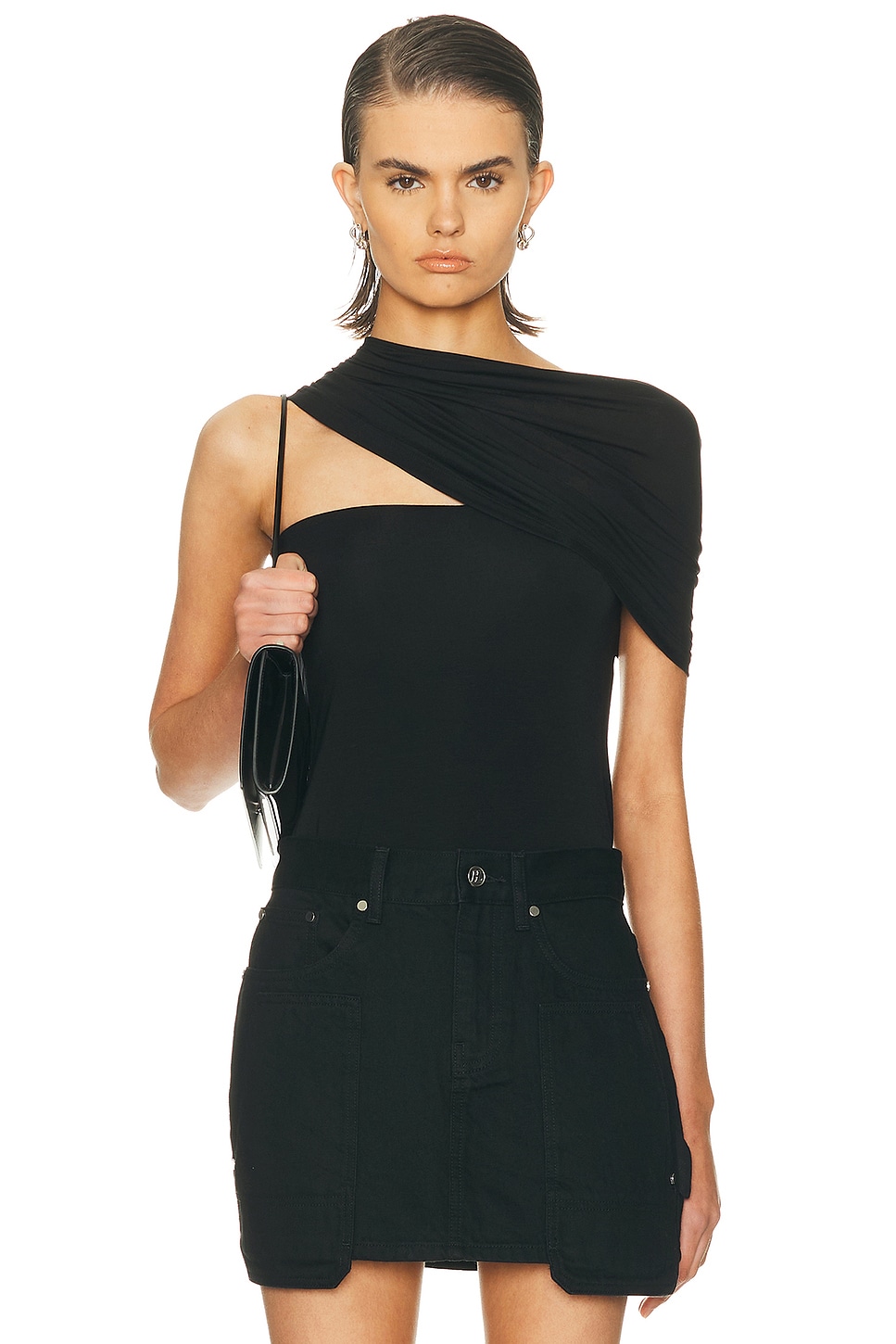 Image 1 of Helmut Lang Sash Top in Black