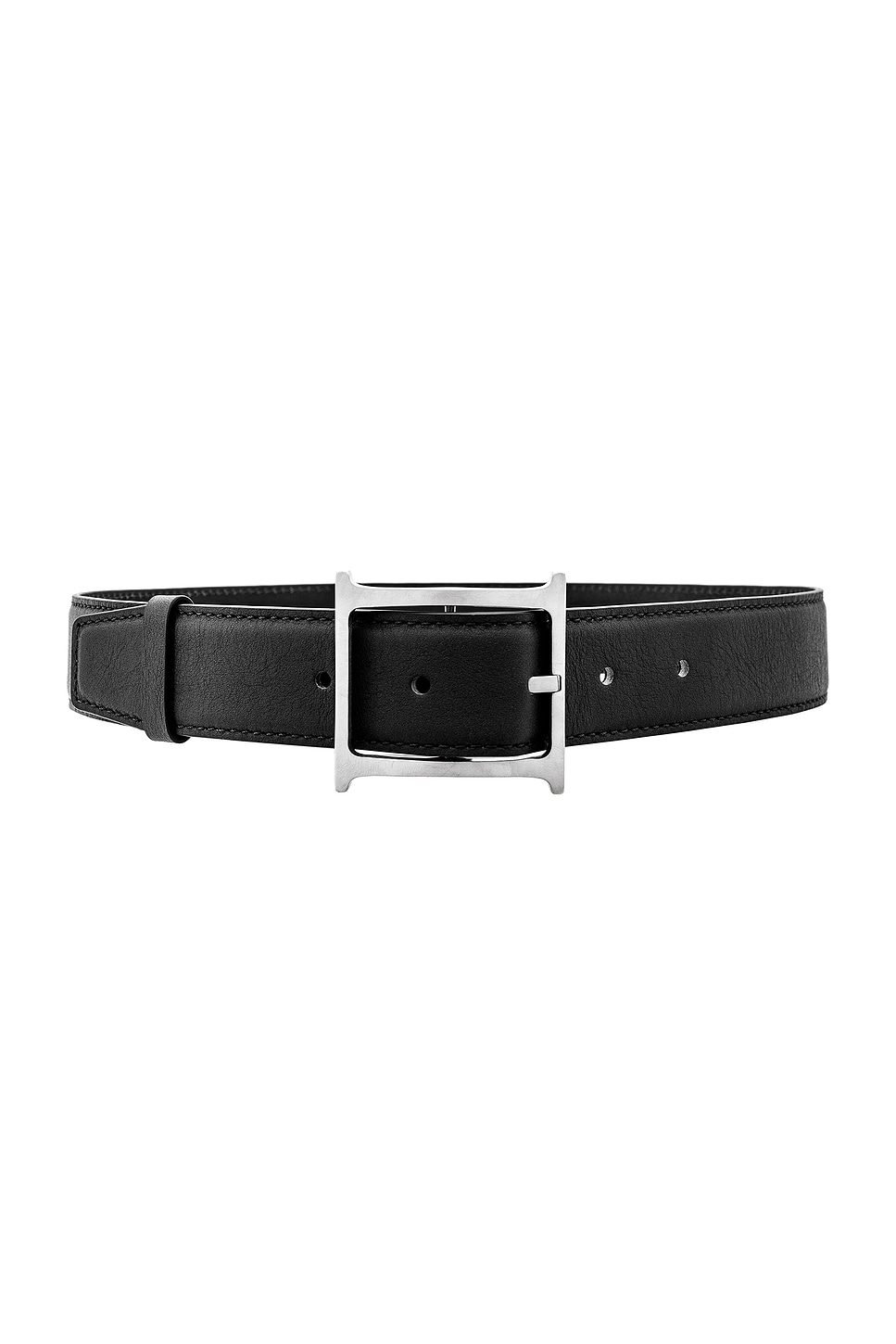 Logo Contrast Belt in Black